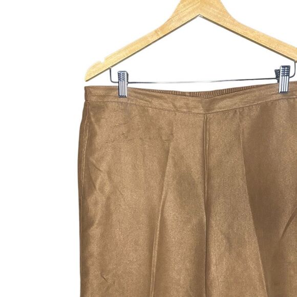 Ruby Rd. Brown Long Sleeve Striped Tunic Size L & Pull On Ankle Pants Size 14P - Picture 8 of 13